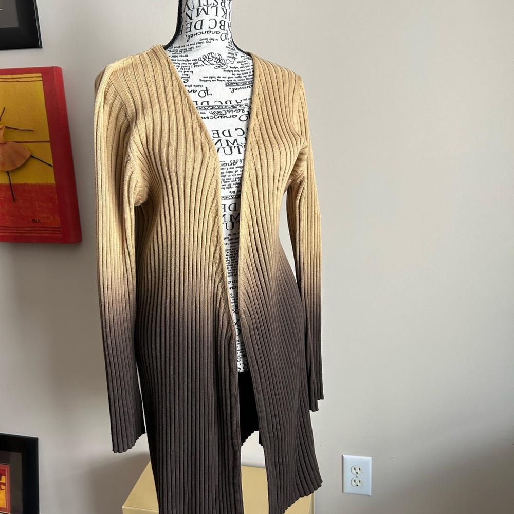 Elegant Ombre Open-Front Cardigan